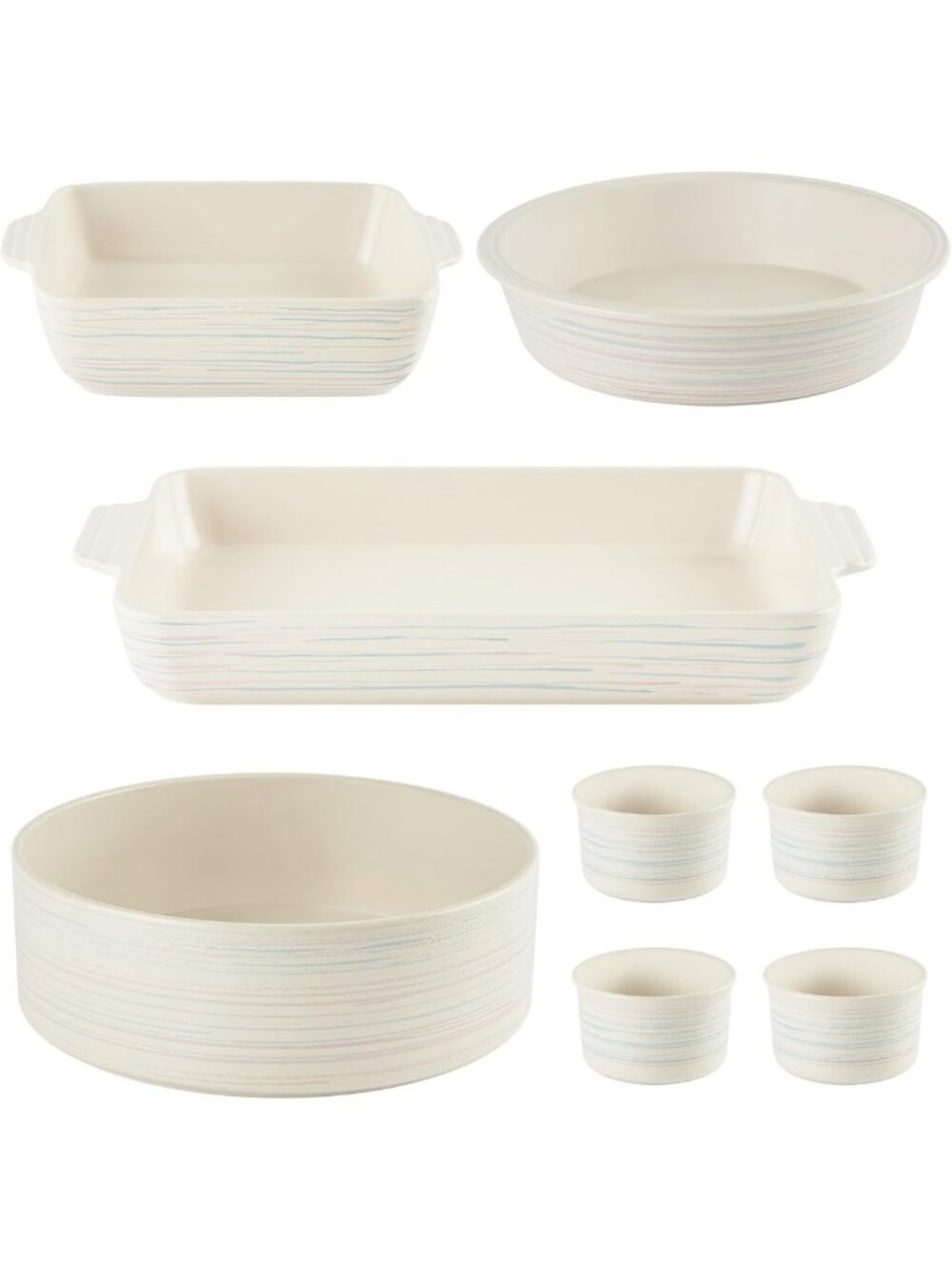8-Piece Nonstick Ceramic Bakeware Set - Durable, Easy Clean, Oven Safe